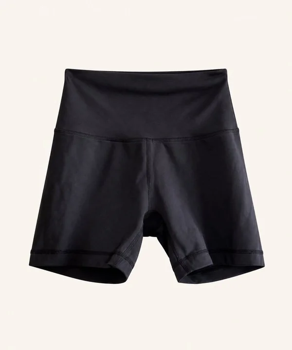 black high-waisted biker shorts